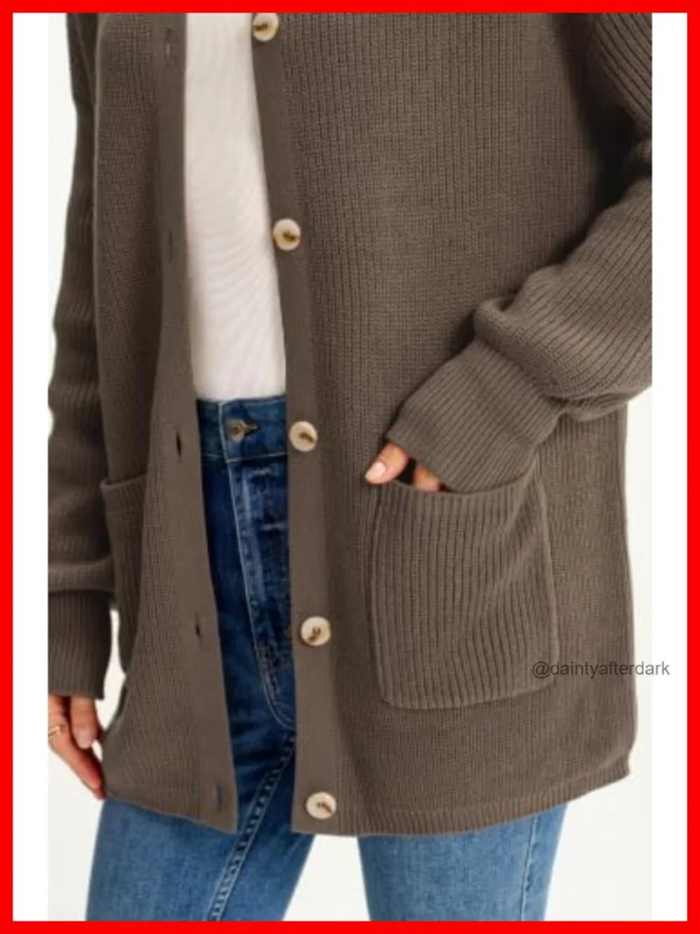 Oversized Wool Blend Cardigan | Non-Itchy Chunky Knit, Button Front, Long Sleeve